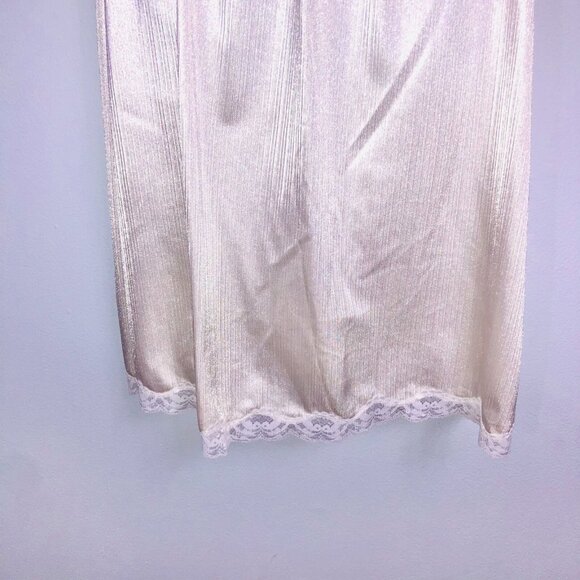 Vintage Warner's Womens L White Half Slip Lace Trim Elastic Waist - Picture 4 of 9